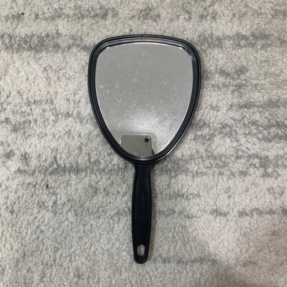 Handheld mirror, black frame